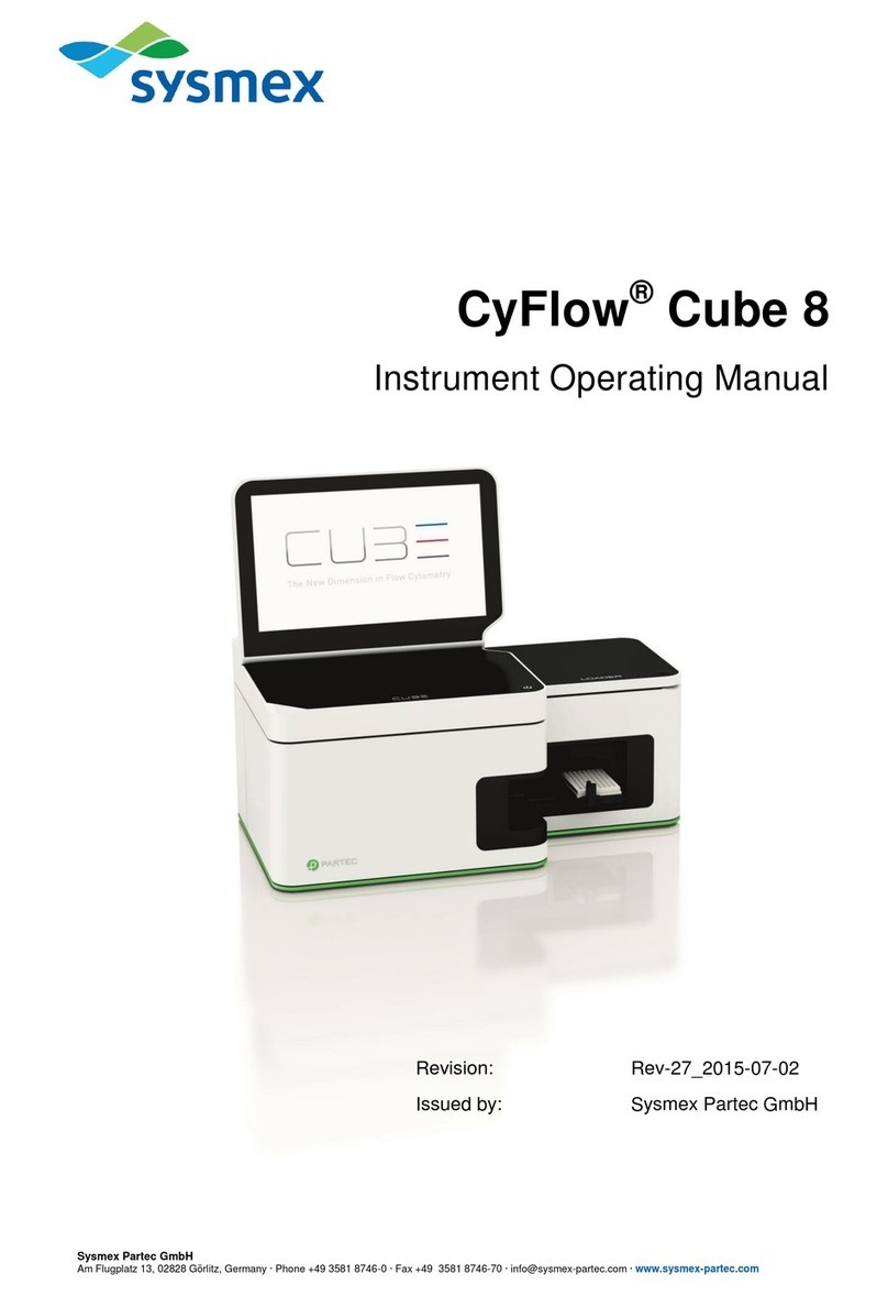 SYSMEX CyFlow Cube 8 operating manual SYSMEX CyFlow Cube 8 operating manual