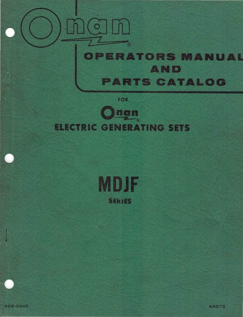 Onan MDJF Series Operator's manual and parts catalog