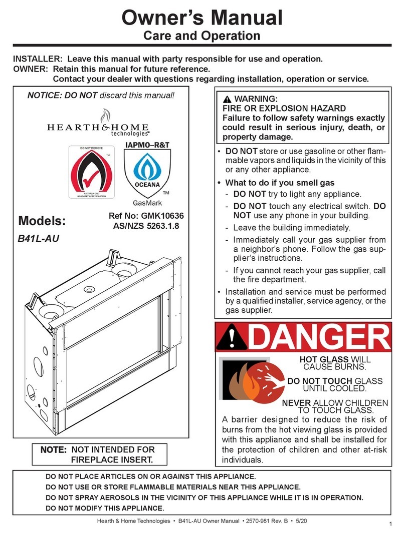 Hearth & Home B41L-AU owner's manual