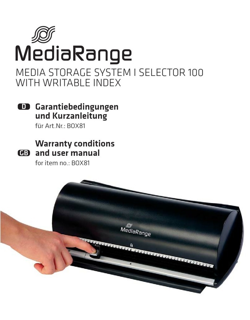 MediaRange Selector 100 Warranty conditions and user manual