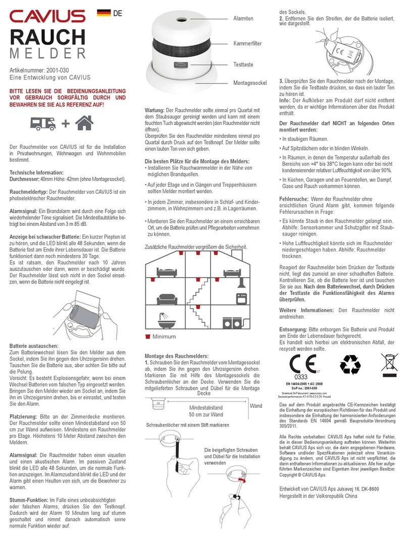 Cavius 2001-030 User manual