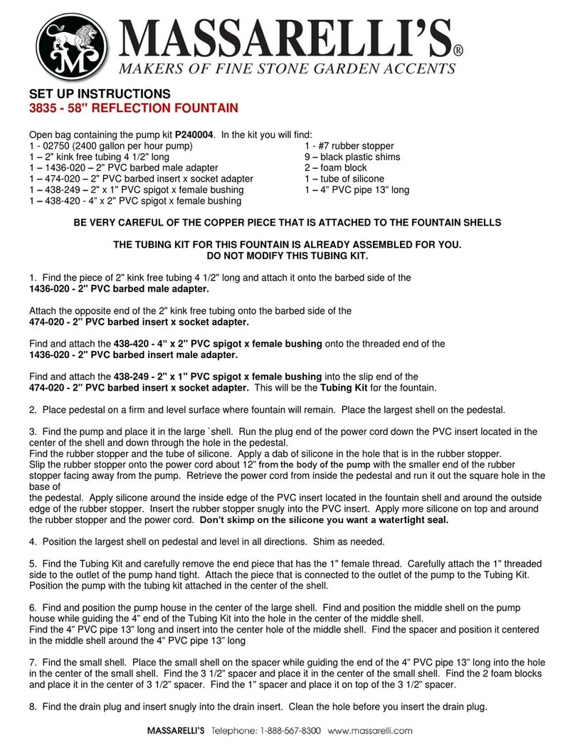 Massarelli's 3835 Setup instructions