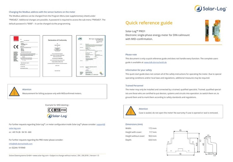 Solar-Log PRO1 Quick reference guide
