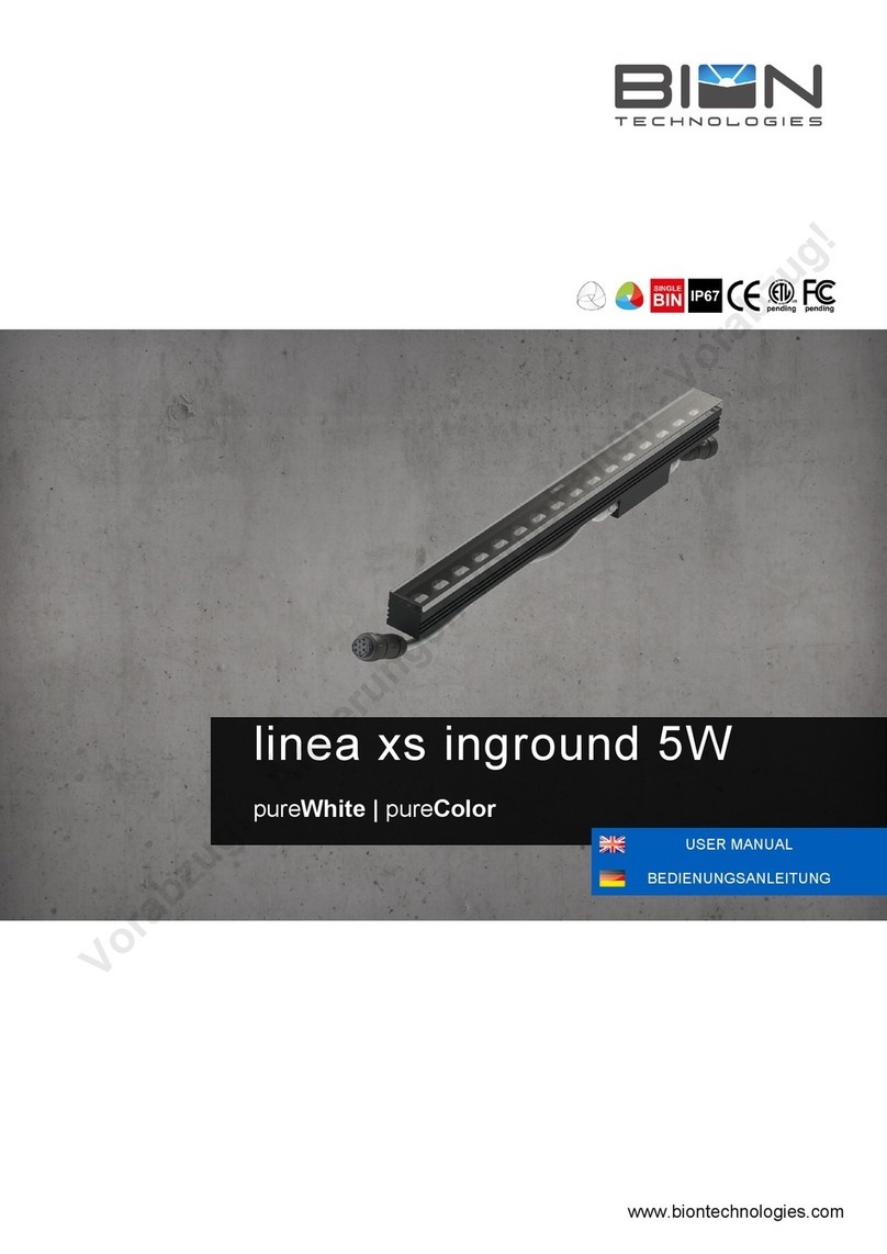 BION TECHNOLOGIES linea xs inground Series user manual