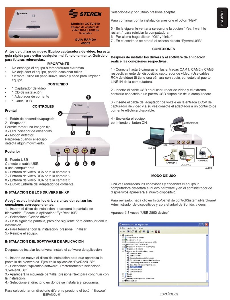 Steren CCTV-910 quick guide