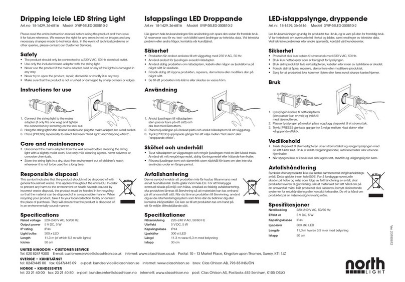 North Light XYIP-5ELED-300B10-2 instruction manual
