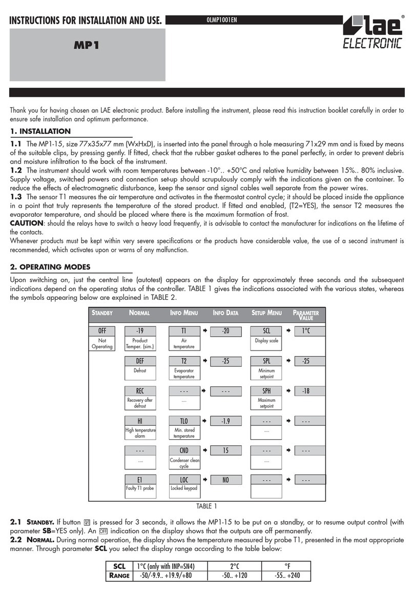 LAE electronic MP1 Series User manual