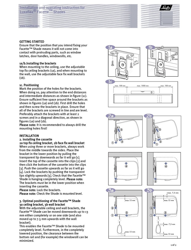 LuxaFlex Facette Series User guide LuxaFlex Facette Series User guide