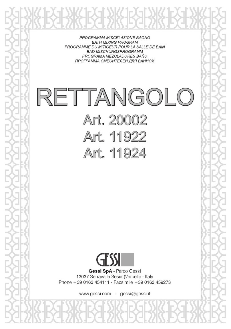 Gessi RETTANGOLO 20002 Troubleshooting guide