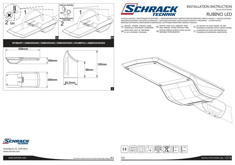 Schrack Technik RUBINO LED User manual Schrack Technik RUBINO LED User manual