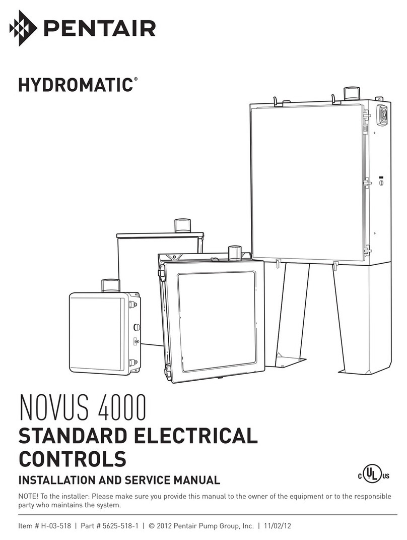 Pentair Hydromatic Novus 4000 Installation and service manual Pentair Hydromatic Novus 4000 Installation and service manual