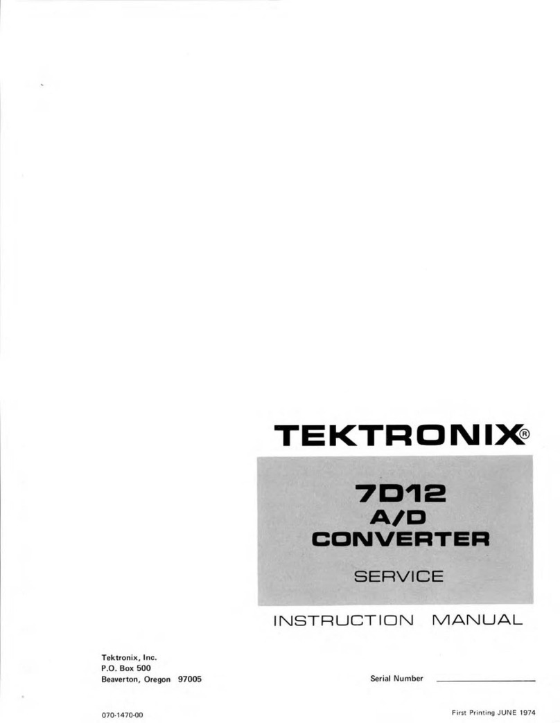 Tektronix 7D12 Service instructions manual