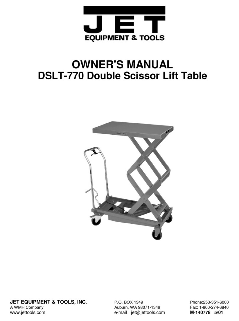 Jet DSLT-770 owner's manual