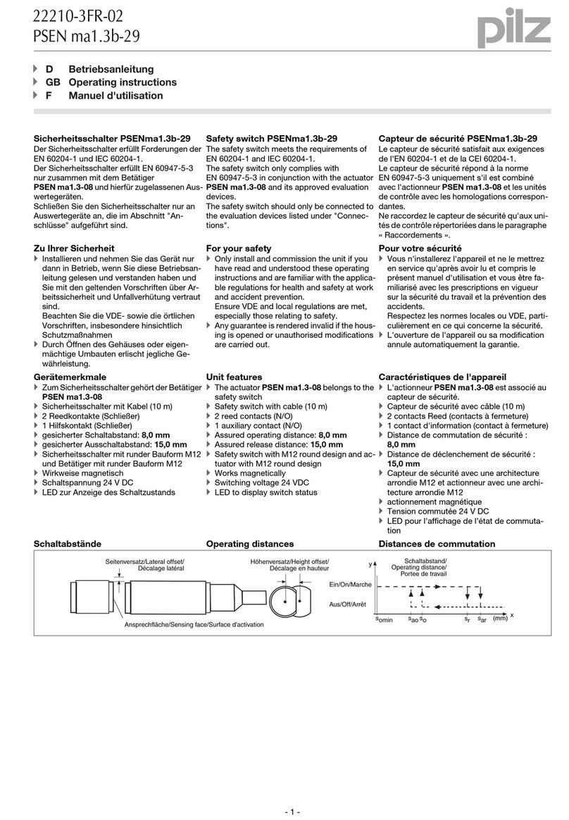 Pilz PSEN ma1.3-08 operating instructions