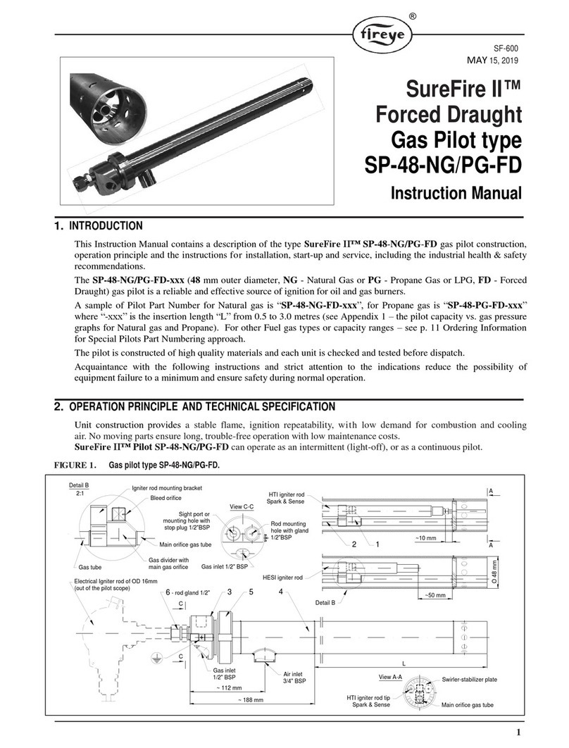 Fireye SureFire II SP-48-NG-FD instruction manual
