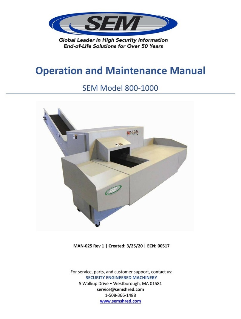 SEM 800-1000 Series User manual