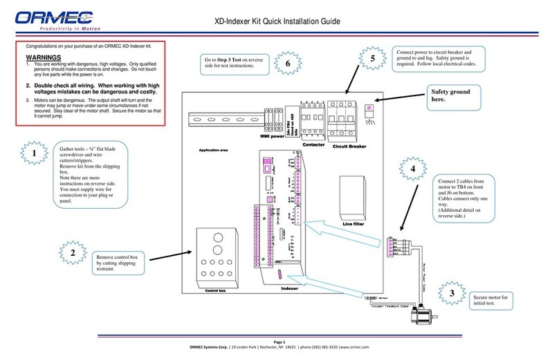 Ormec XD-Indexer Kit Quick installation guide