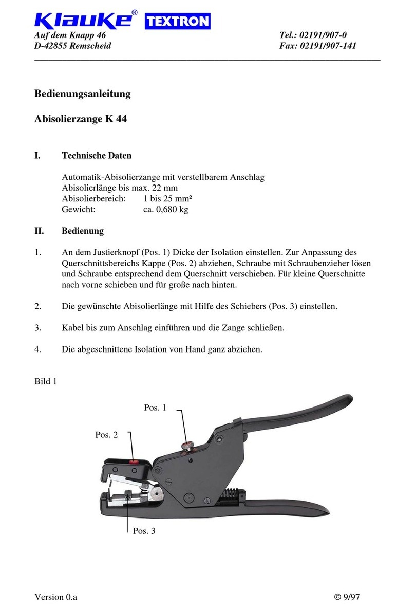 Klauke TEXTRON K 44 User manual