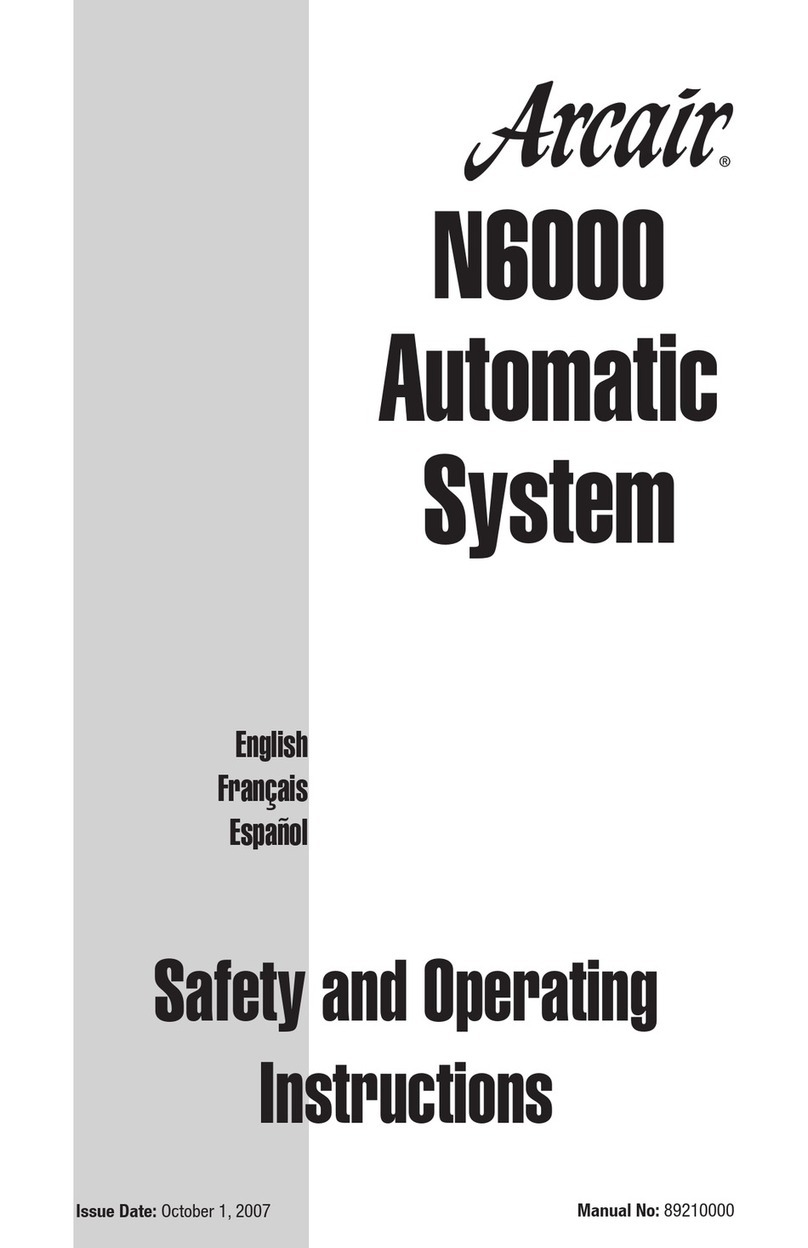 ARCAIR N6000 Automatic System Safety and operating instructions