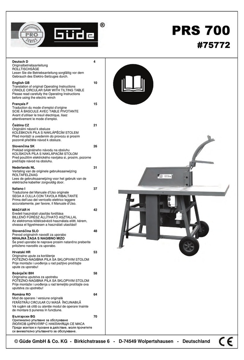 Gude PRS 700 Translation of original operating instructions Gude PRS 700 Translation of original operating instructions