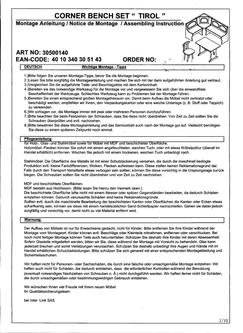 INTER LINK SAS TIROL 30500140 User manual INTER LINK SAS TIROL 30500140 User manual