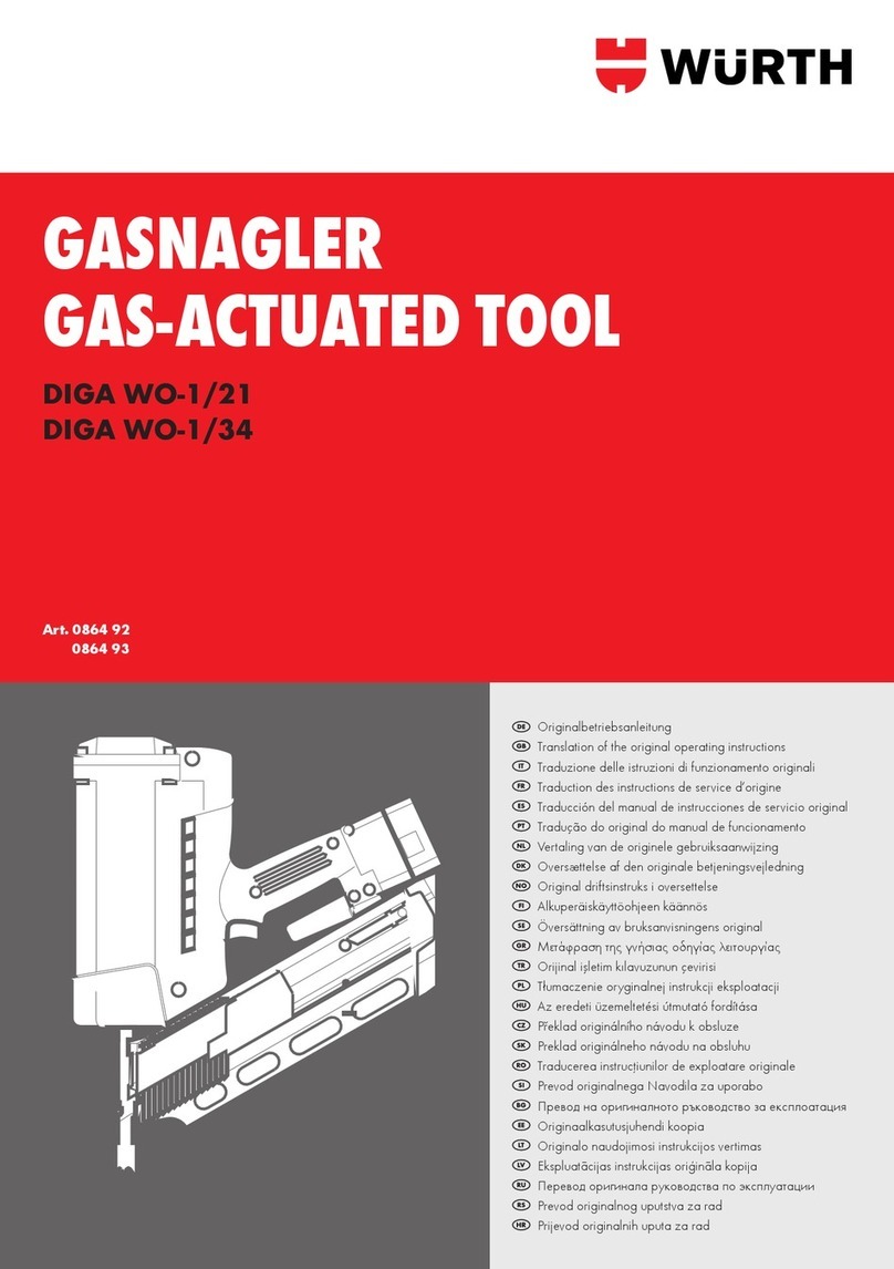 Würth DIGA WO-1/21 operating instructions