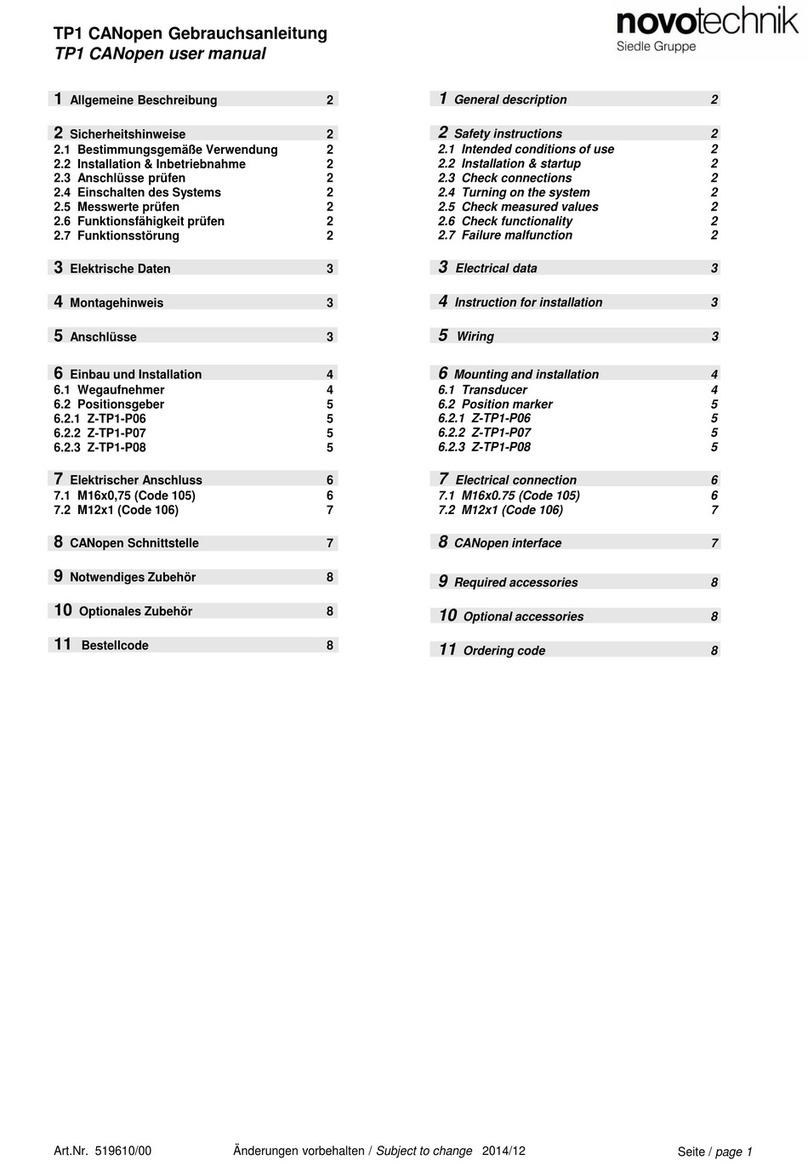 Siedle Novotechnik TP1 CANopen user manual