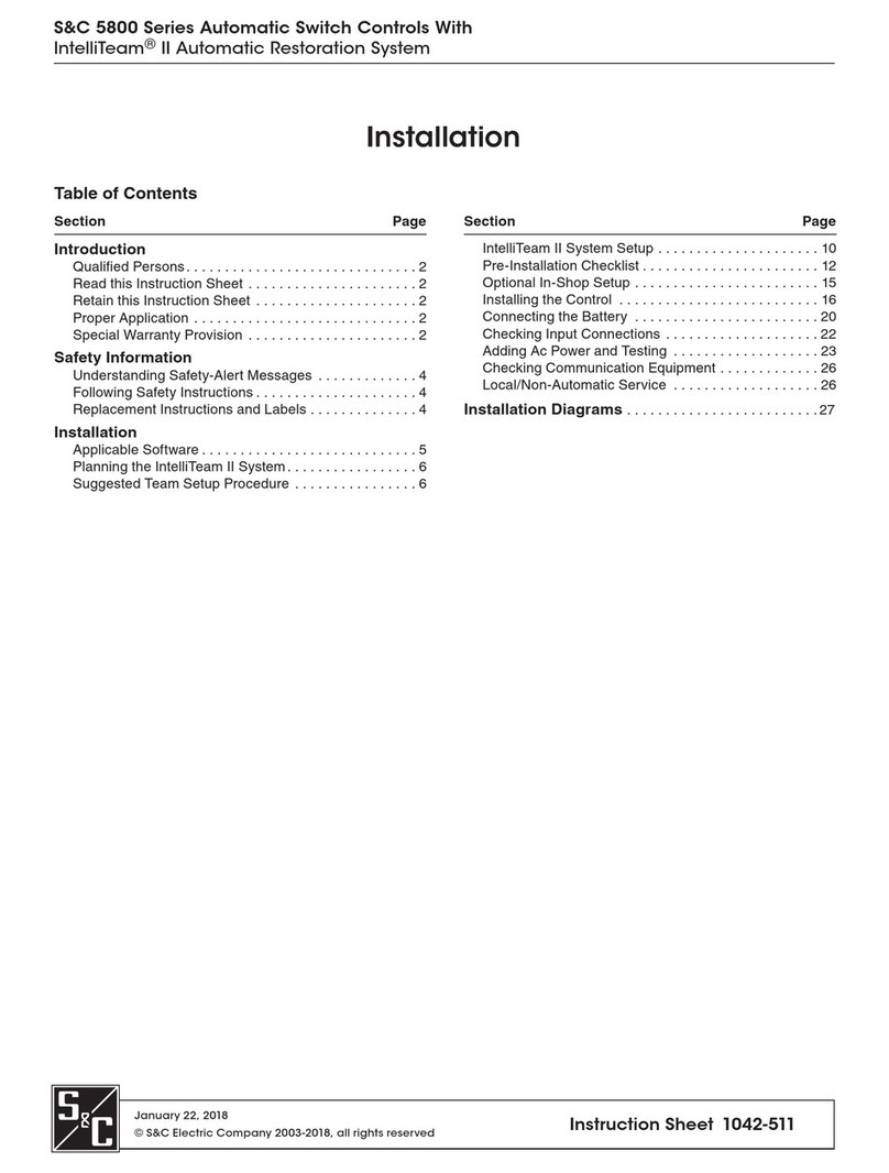 S&C 5800 Series User manual S&C 5800 Series User manual