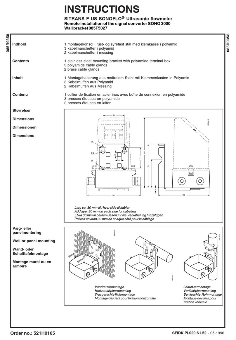 Siemens SITRANS F US SONOFLO SONO 3000 instructions