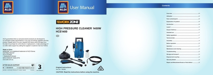 ALDI WORKZONE HCE1400 user manual