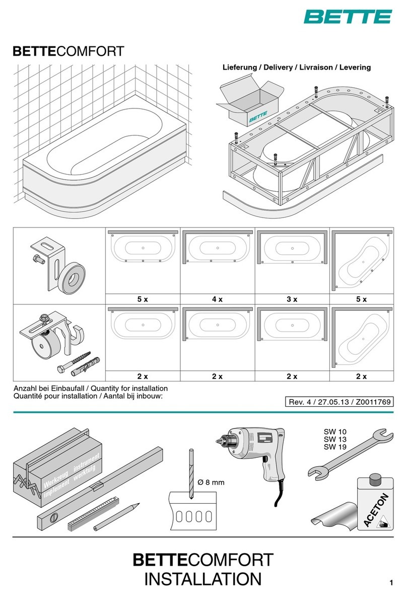 BETTE BETTECOMFORT User manual