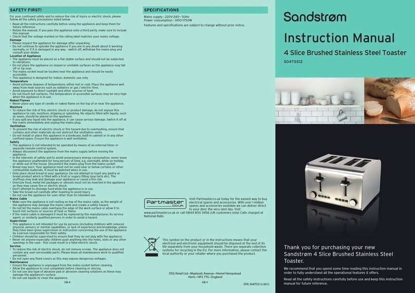 Sandstrom S04TSS12 instruction manual Sandstrom S04TSS12 instruction manual