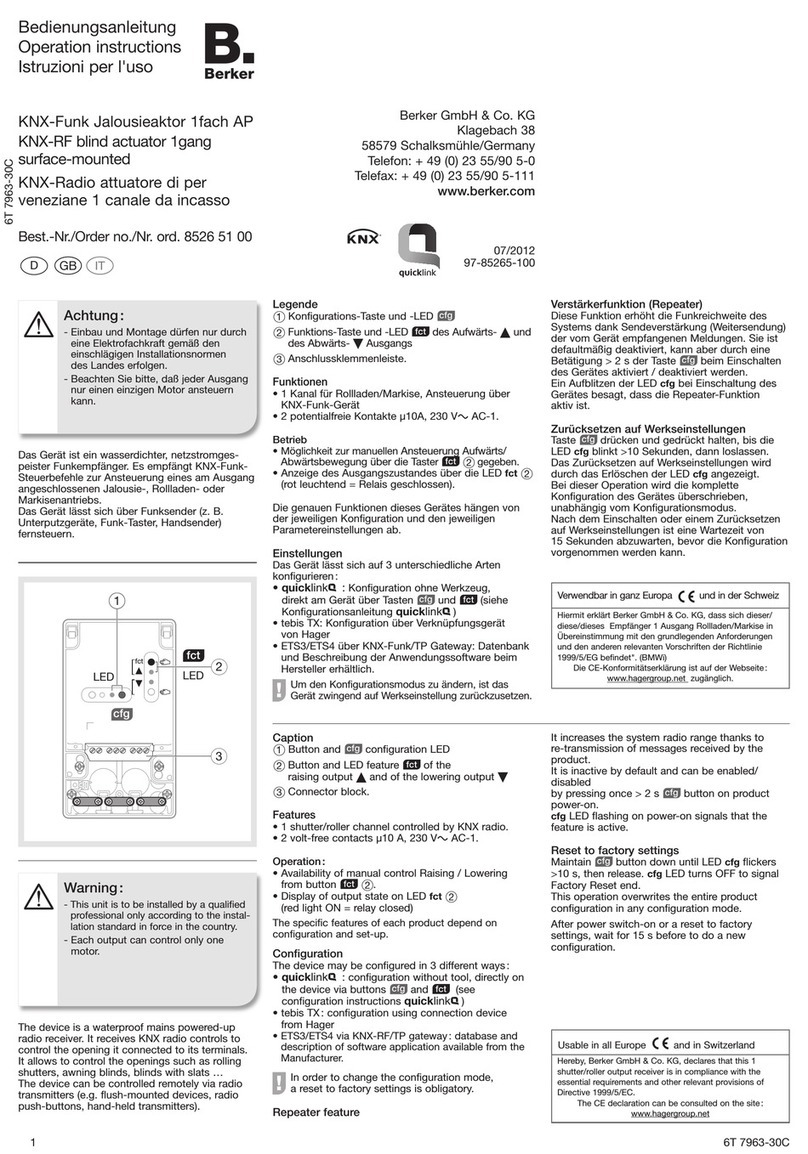 Berker 8526 51 00 User manual