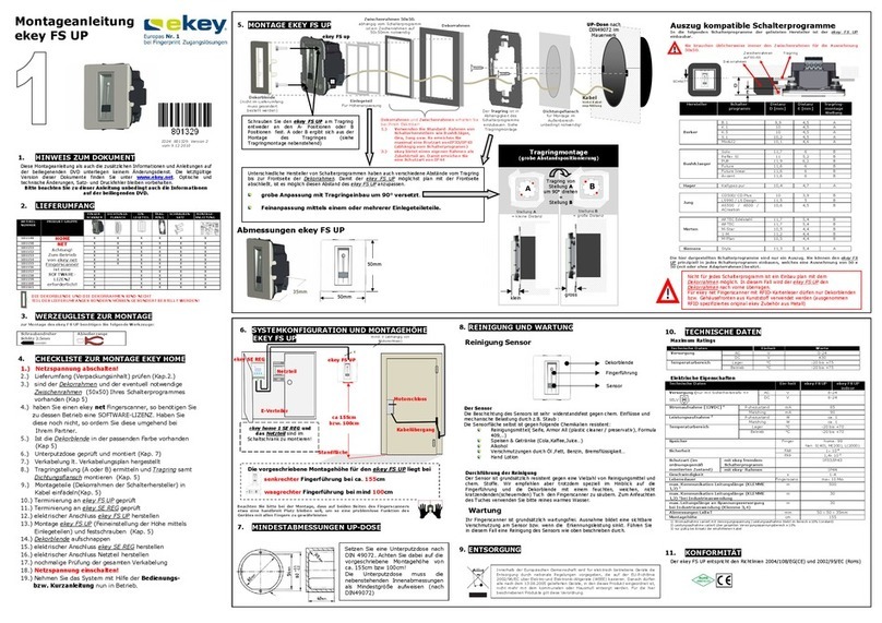 eKey FS UP installation manual