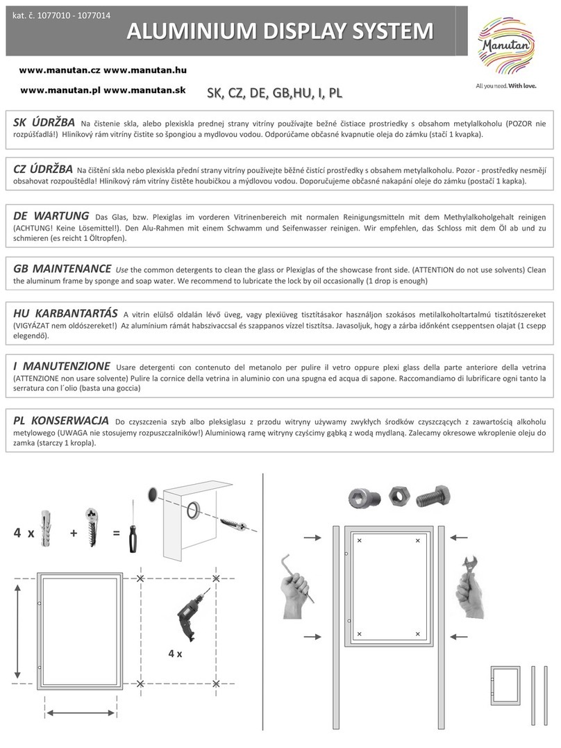 Manutan ALUMINIUM DISPLAY SYSTEM Guide