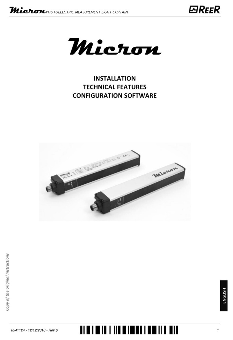 Reer Micron Series INSTALLATION, TECHNICAL FEATURES, CONFIGURATION SOFTWARE Reer Micron Series INSTALLATION, TECHNICAL FEATURES, CONFIGURATION SOFTWARE