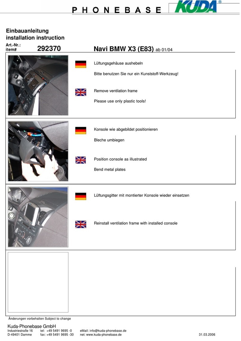 Kuda-Phonebase 292370 Installation instruction