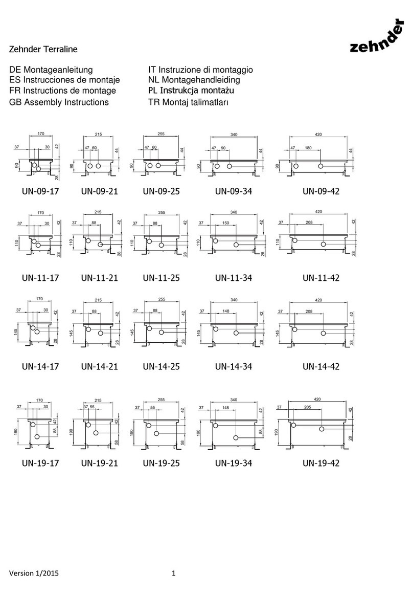 Zehnder Rittling Terraline UN-09-17 User manual