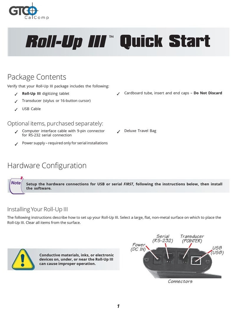 GTCO CalComp Roll-Up III quick start