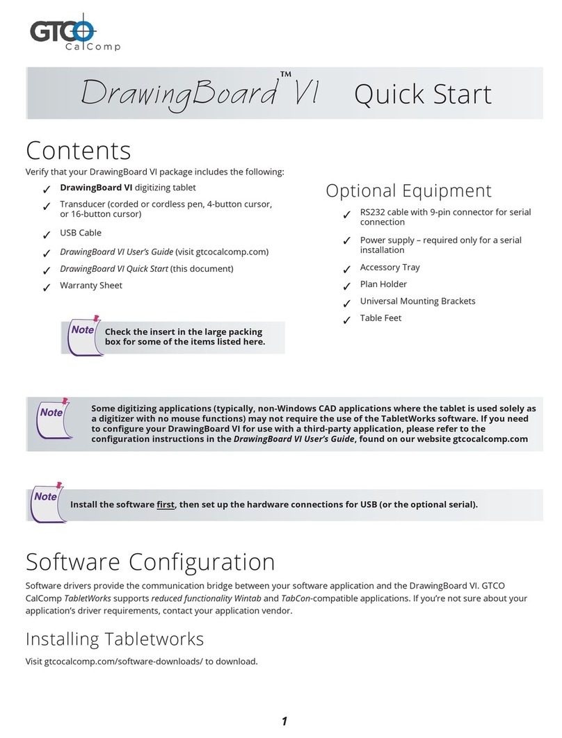 GTCO CalComp DrawingBoard VI quick start
