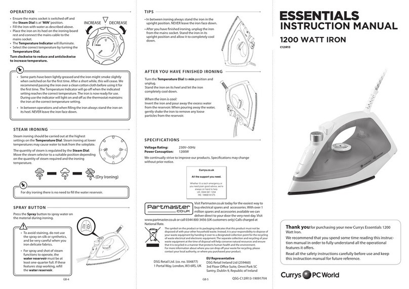 Currys C12IR13 User manual