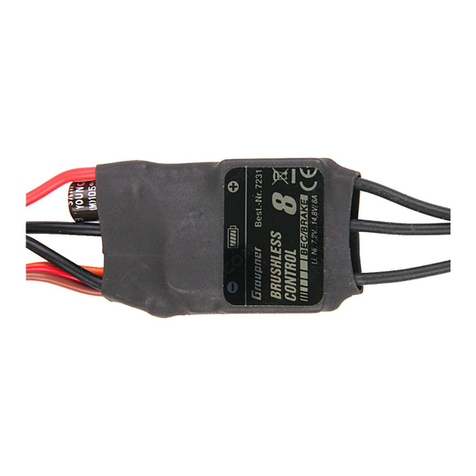 GRAUPNER BRUSHLESS CONTROL Series User manual