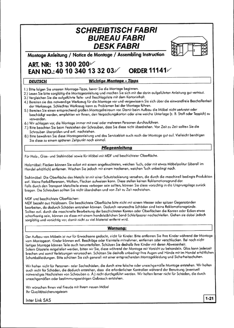INTER LINK SAS FABRI 13 300200 User manual INTER LINK SAS FABRI 13 300200 User manual