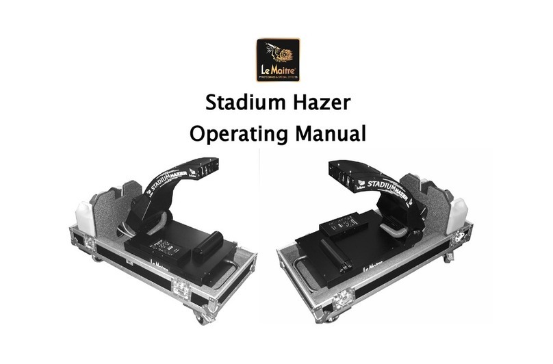 LeMaitre Stadium Hazer User manual