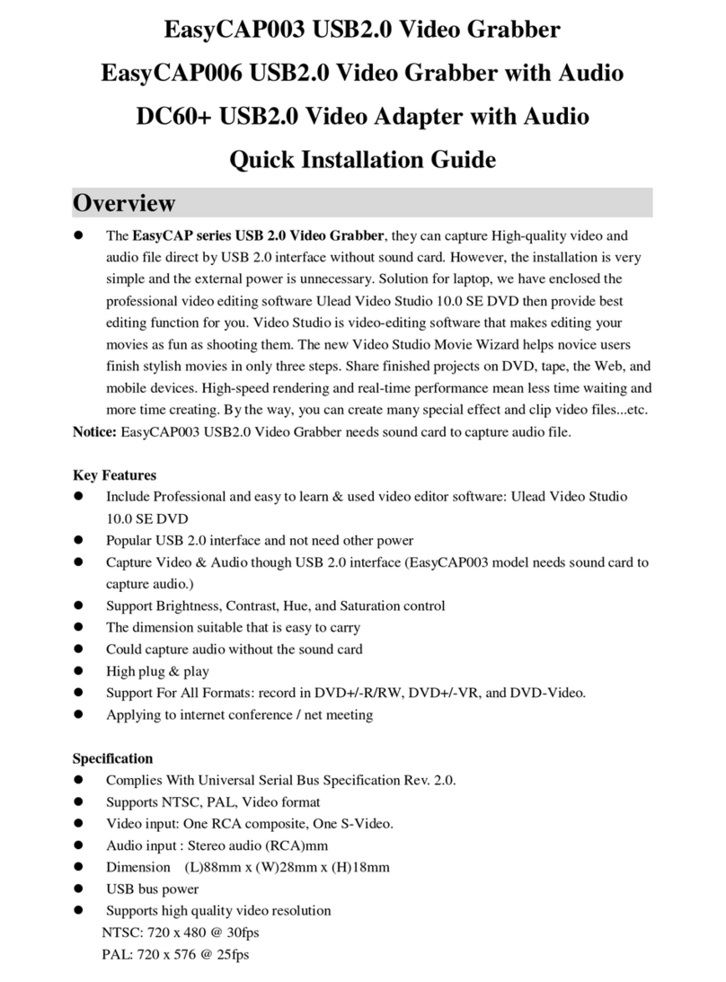 Ulead EasyCAP003 Quick installation guide