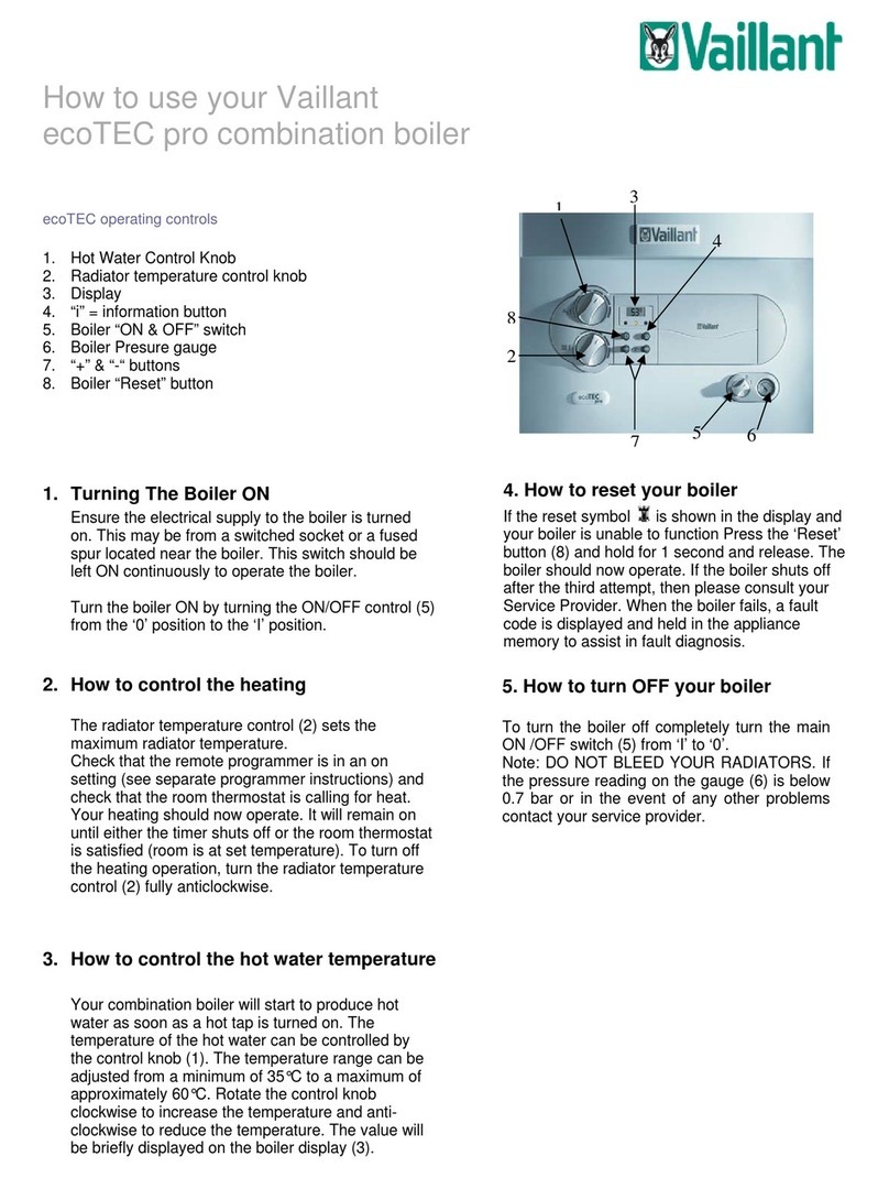 Vaillant ecoTEC pro Series User guide