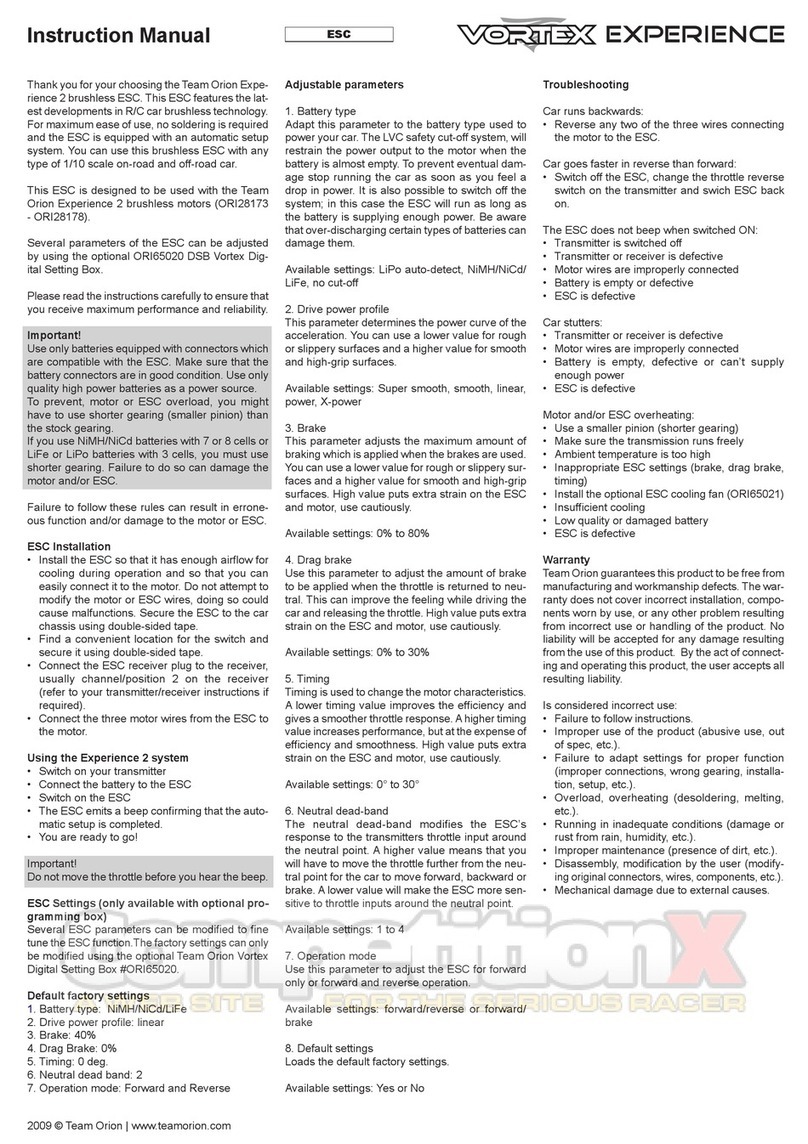 Team Orion VORTEX Experience 2 instruction manual