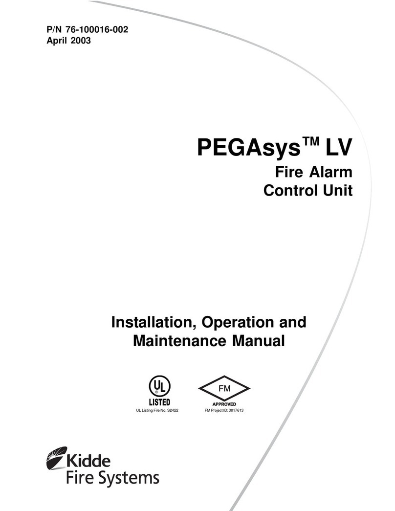 Kidde Fire Systems PEGAsys LV User manual