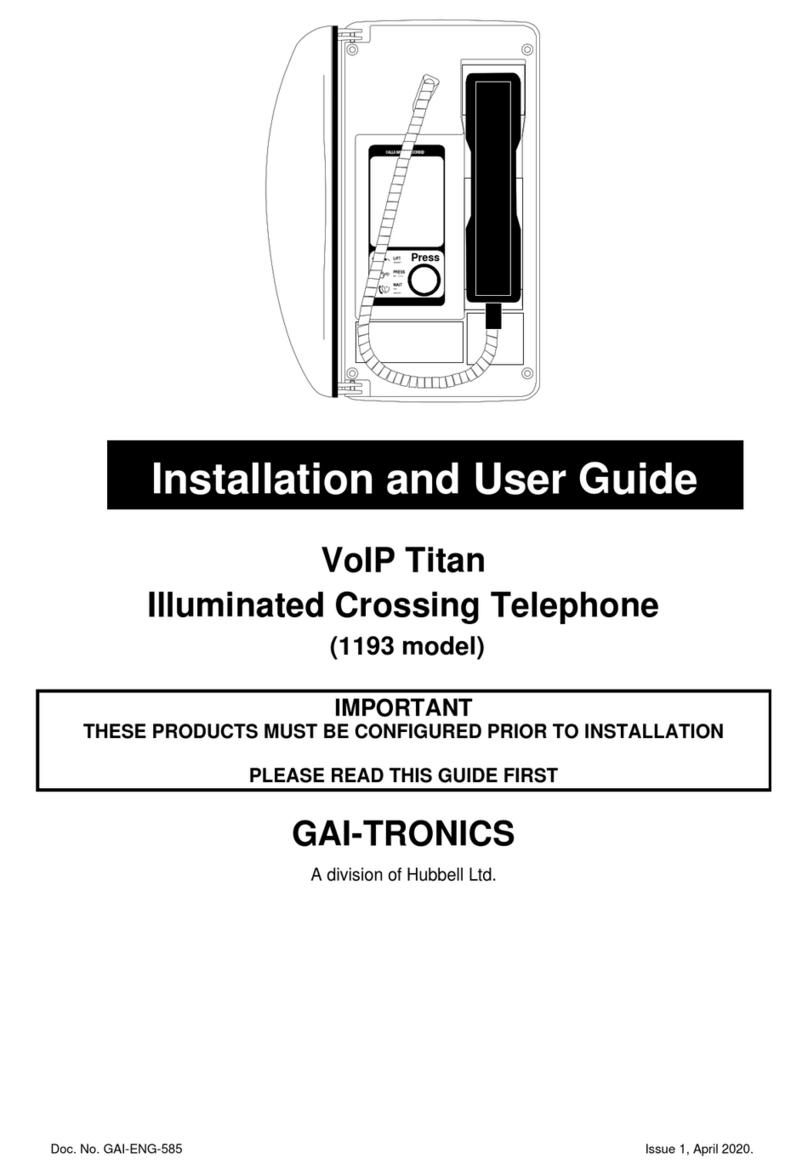 Hubbell GAI-Tronics 1193 Installation and user guide