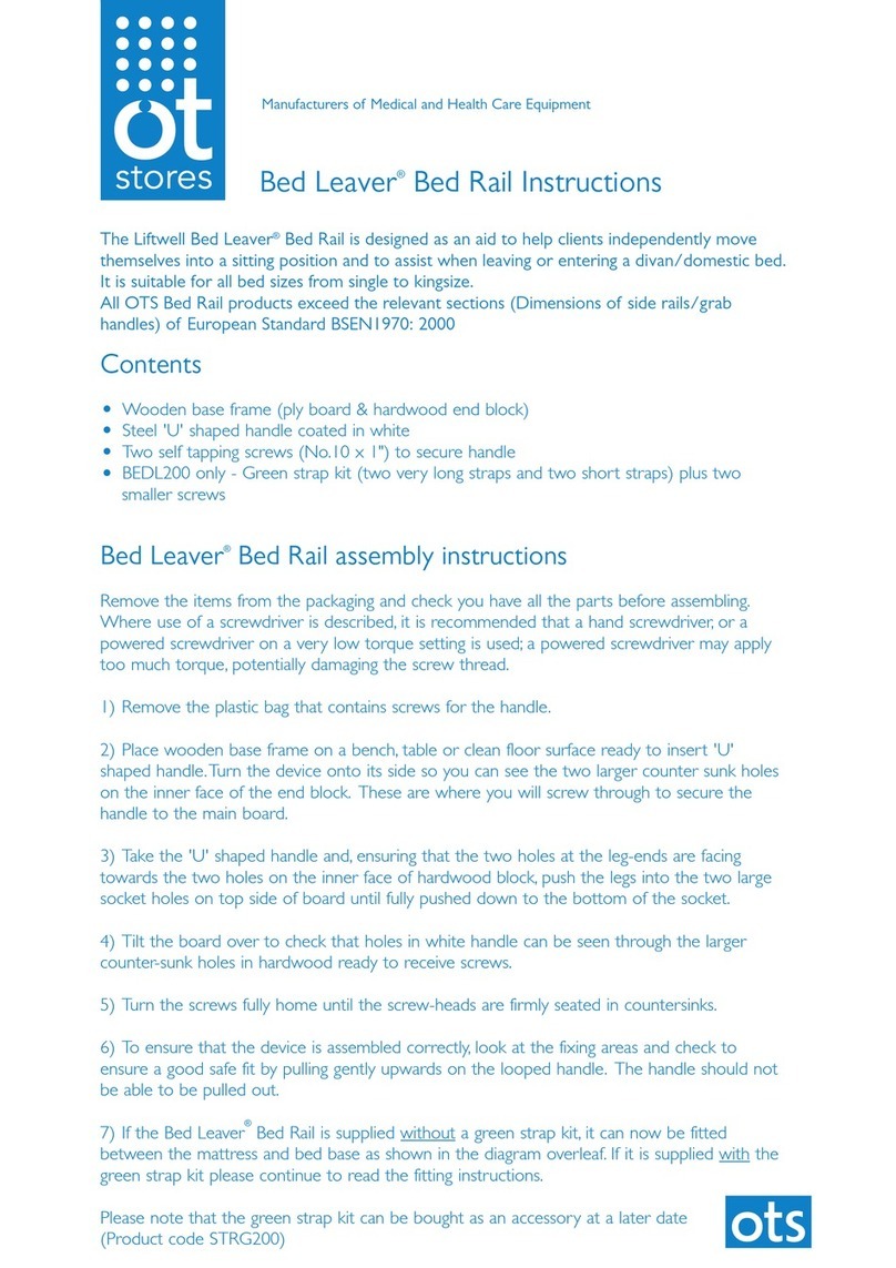 OTS Bed Leaver Bed Rail instructions